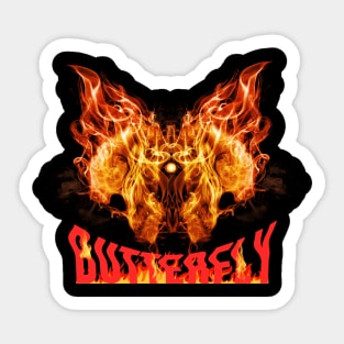 Butterfly Fire Sticker